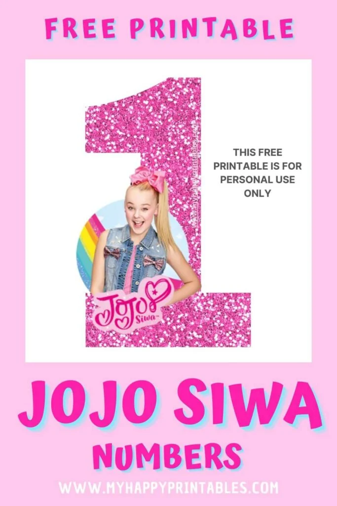 free Printable jojo siwa numbers - My Happy Printables free-printable-jojo-siwa-numbers-my-happy-printables