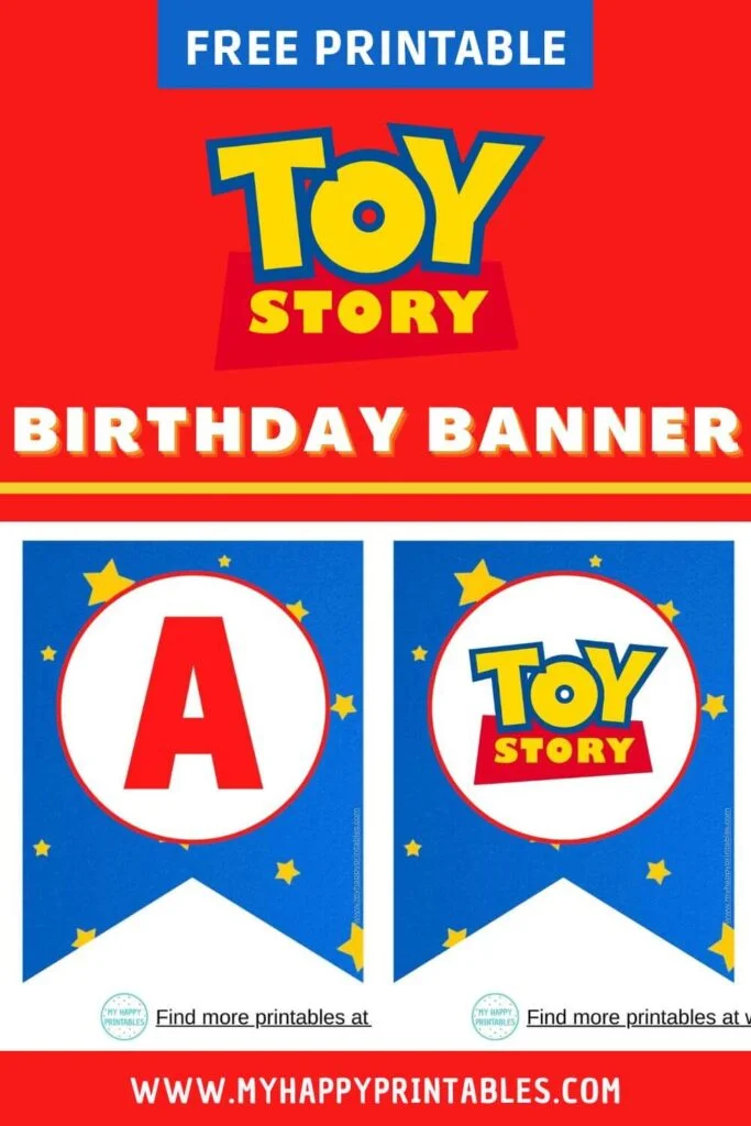 Free printable toy story banner - My Happy Printables