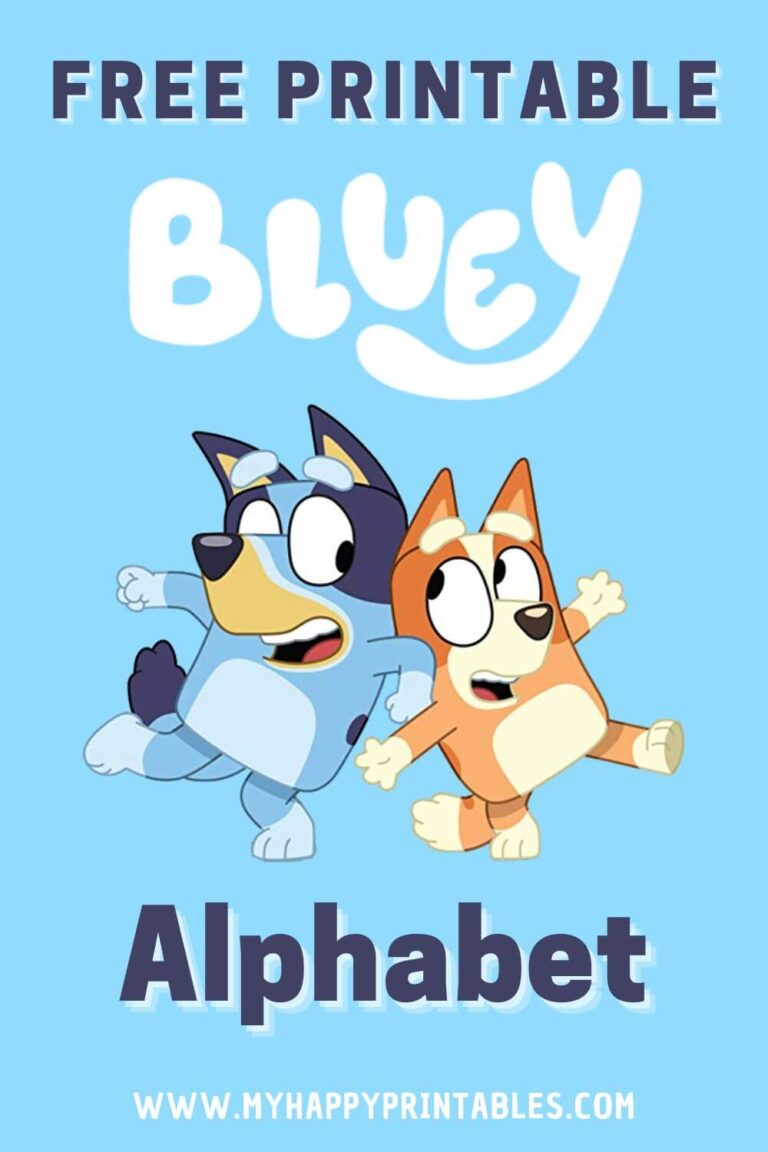 Free Printable Bluey Alphabet Letters My Happy Printables