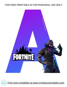 Free Printable Fortnite Alphabet - My Happy Printables