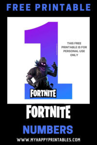 Free Printable Fortnite Numbers - My Happy Printables