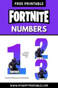 Free Printable Fortnite Numbers - My Happy Printables