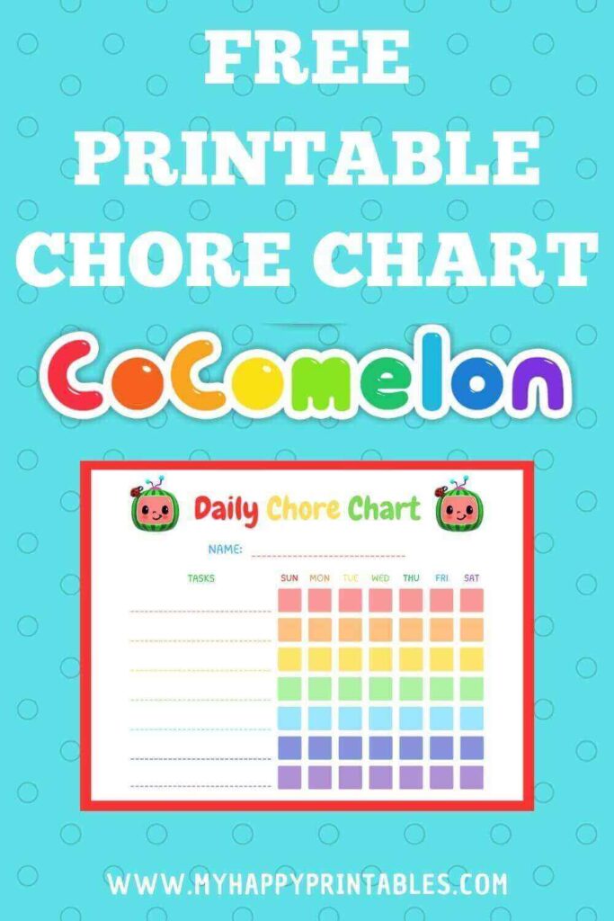 Cocomelon Free Printable Chore Chart