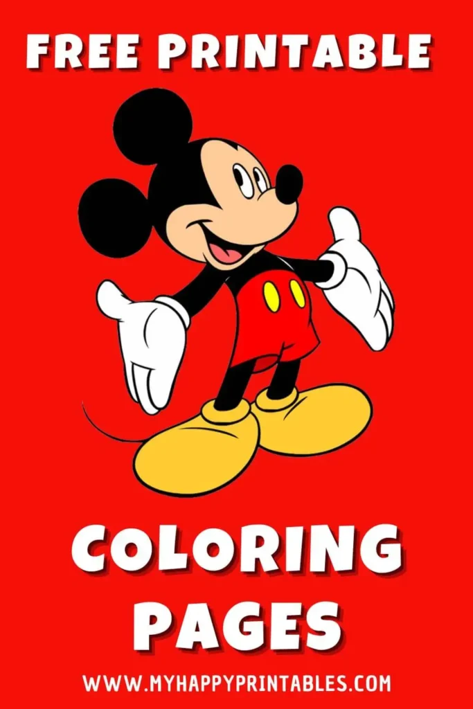 Free mickey mouse coloring pages