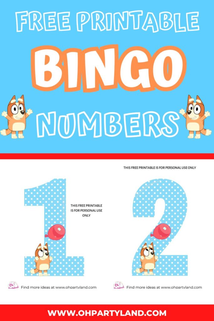 bingo free printables bluey