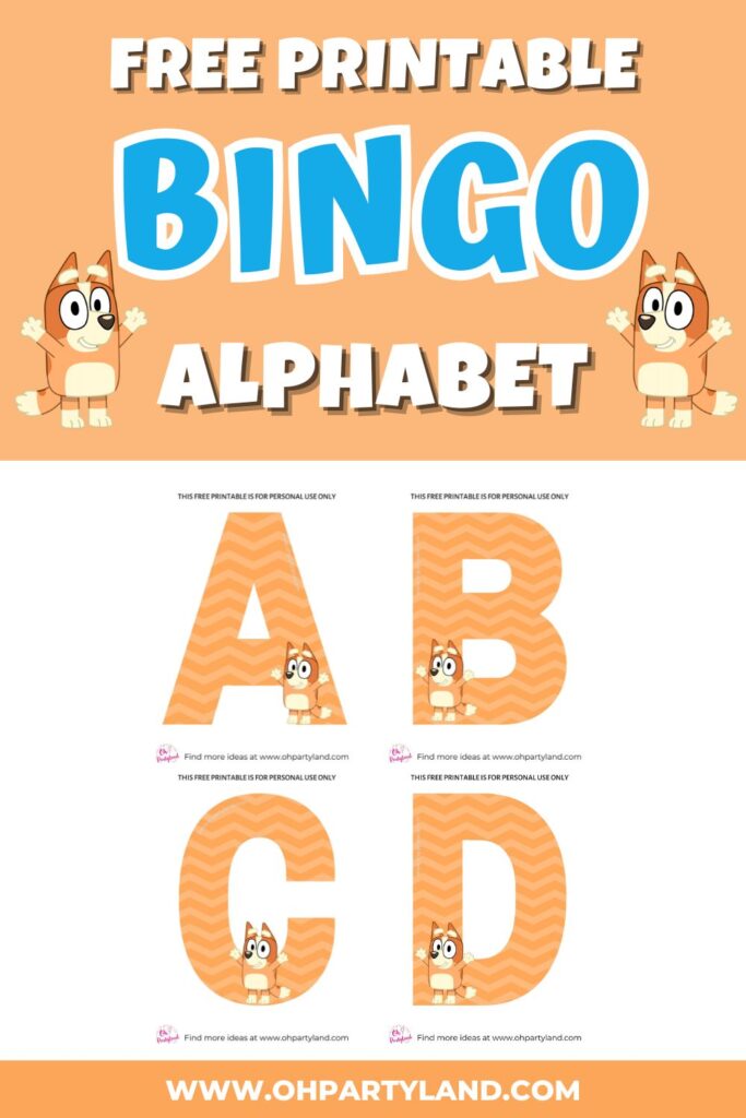 free printable bingo alphabet