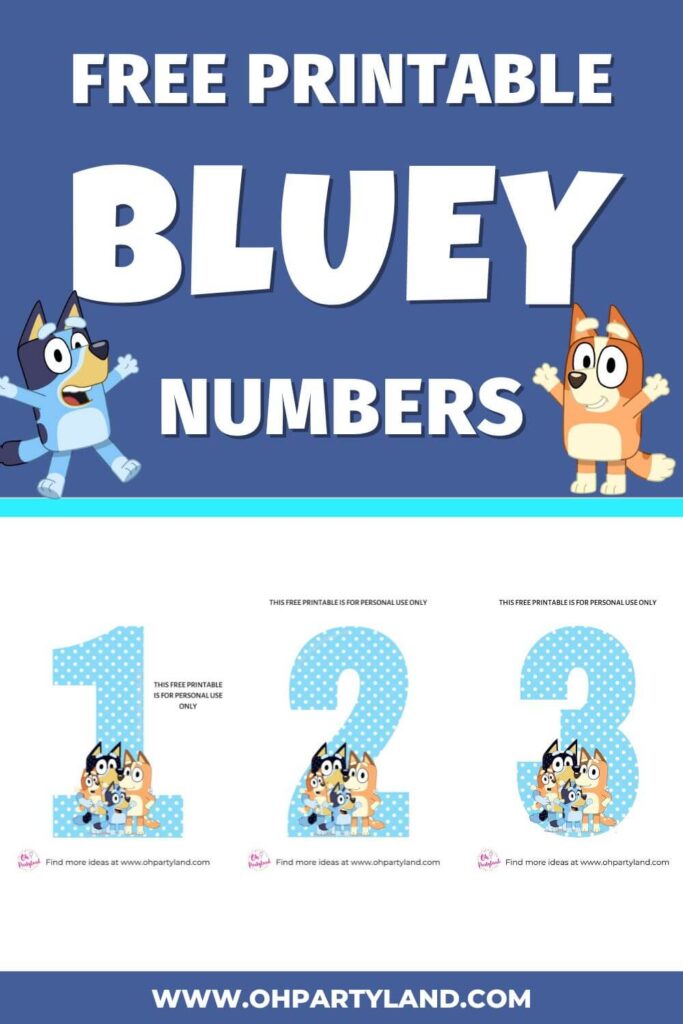 free printable bluey numbers