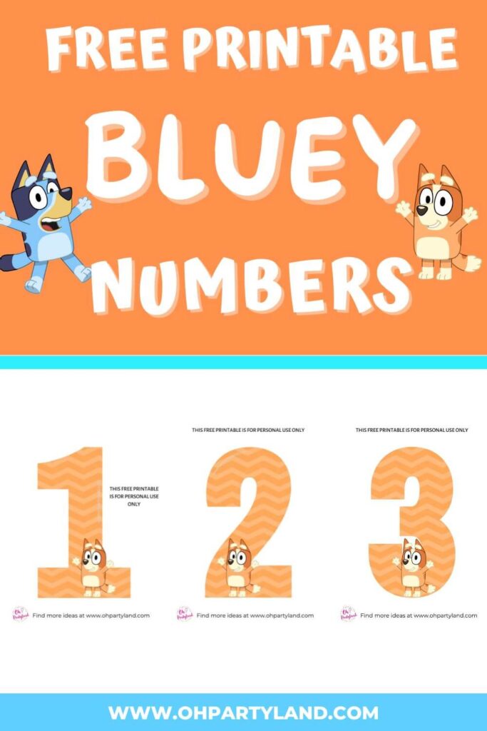 free printable bluey numbers bingo