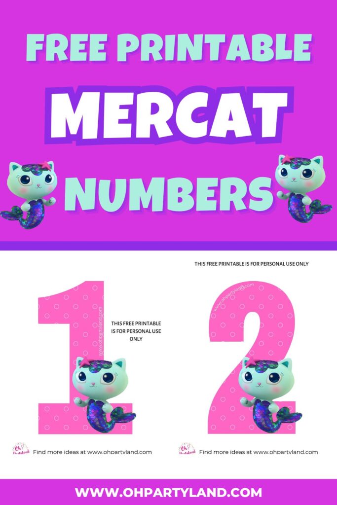 Free printable Mercat numbers