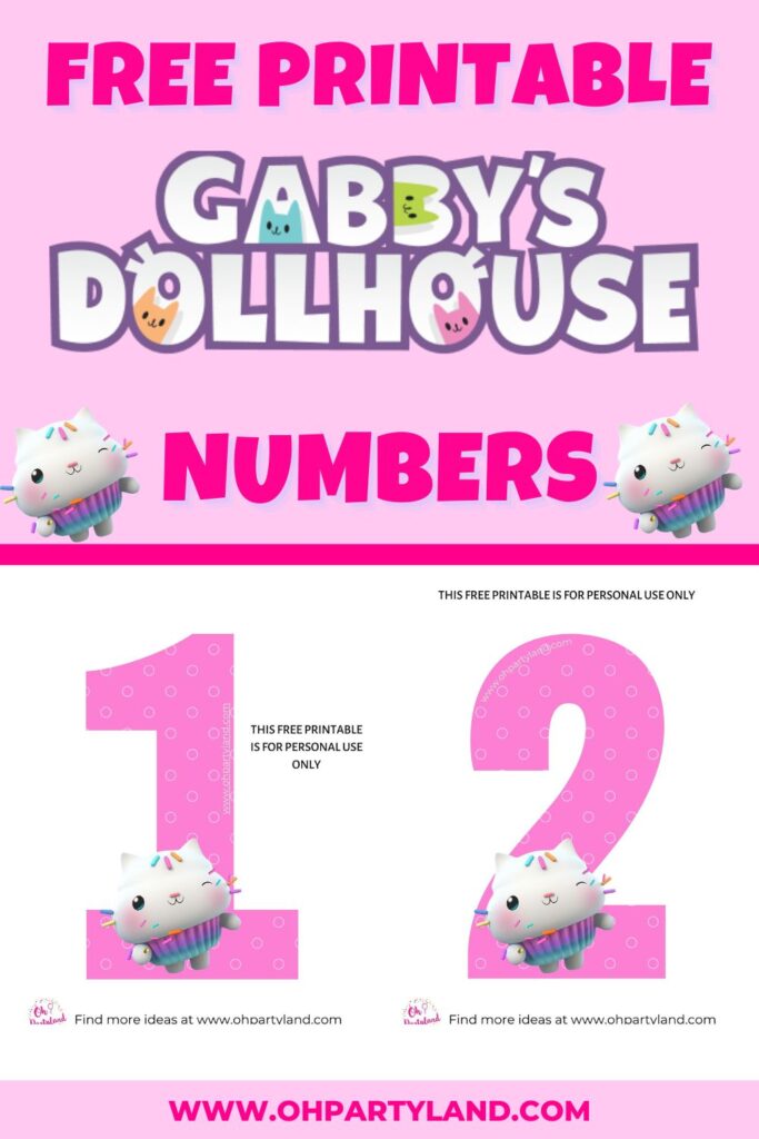 Free printable cakey cat numbers