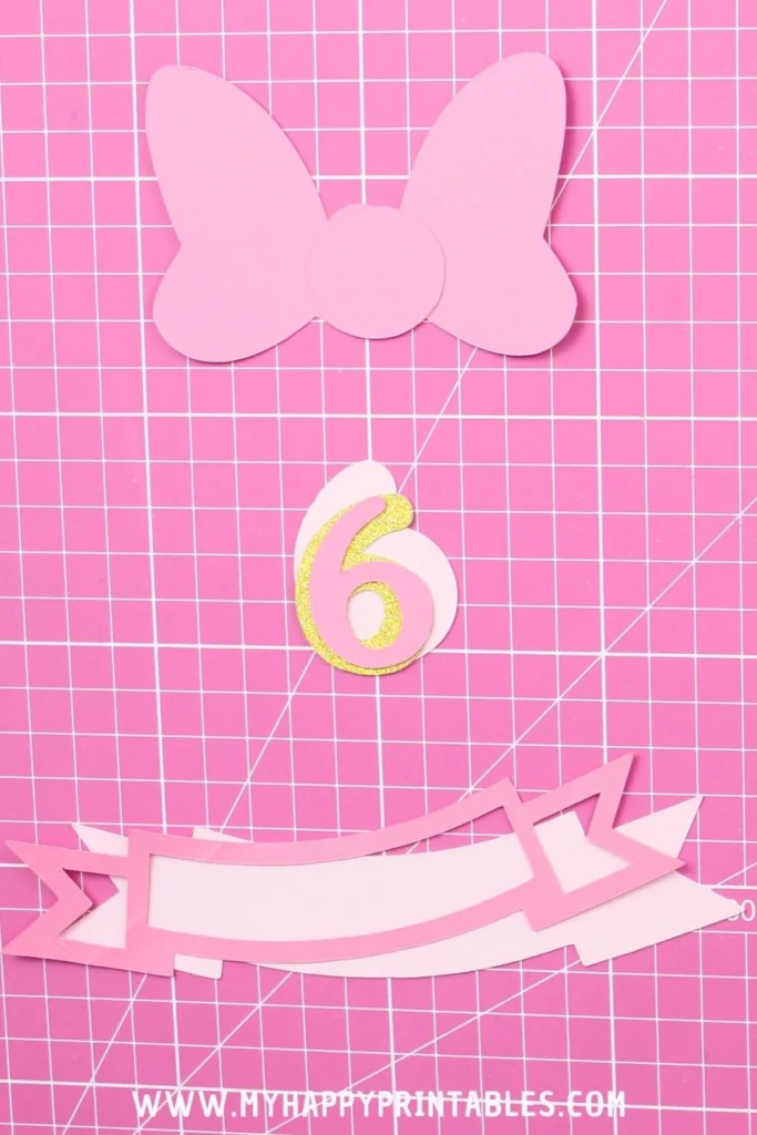 minnie cake topper template