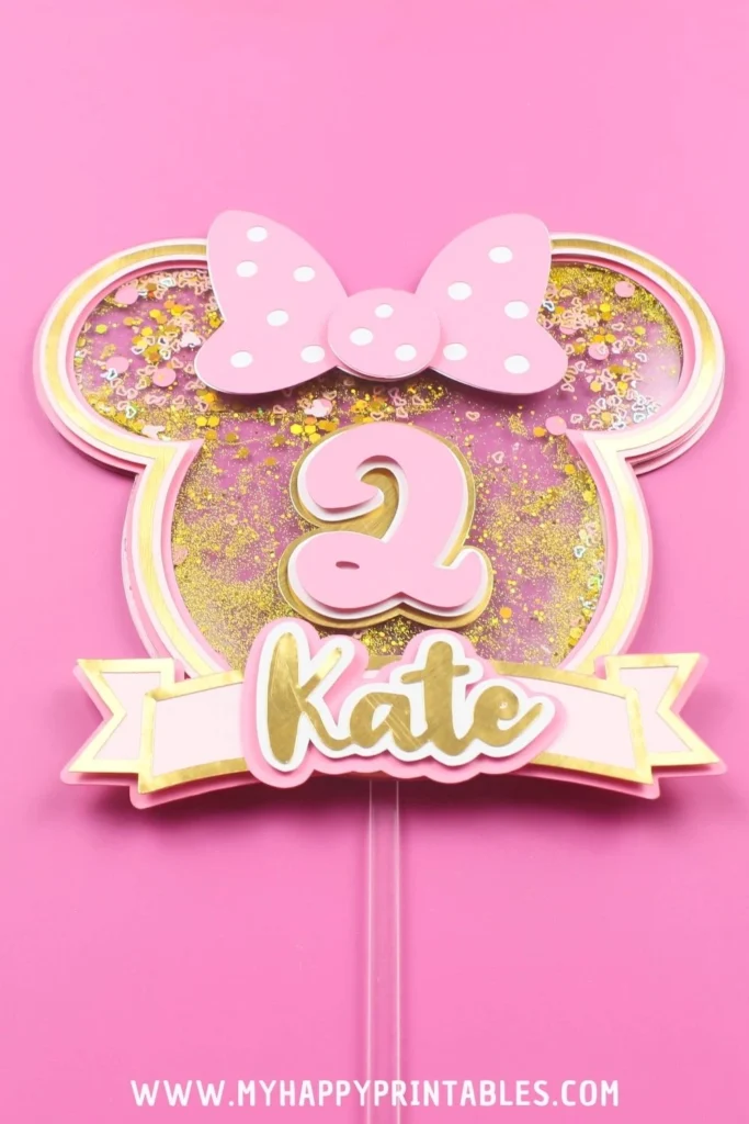 minnie cake topper template