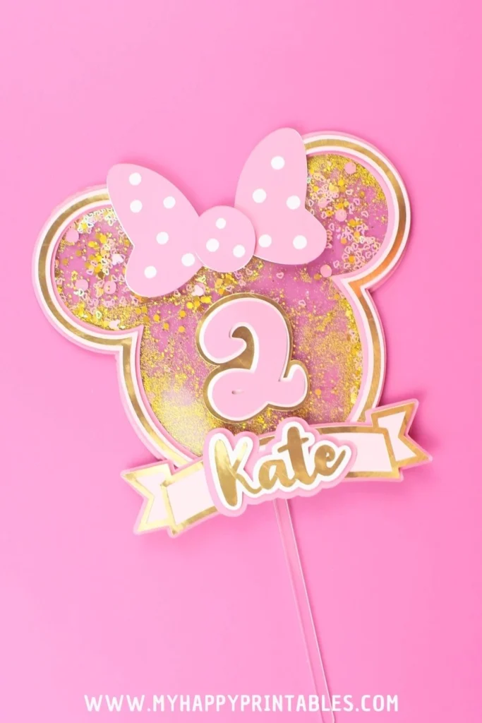 minnie mouse cake topper template