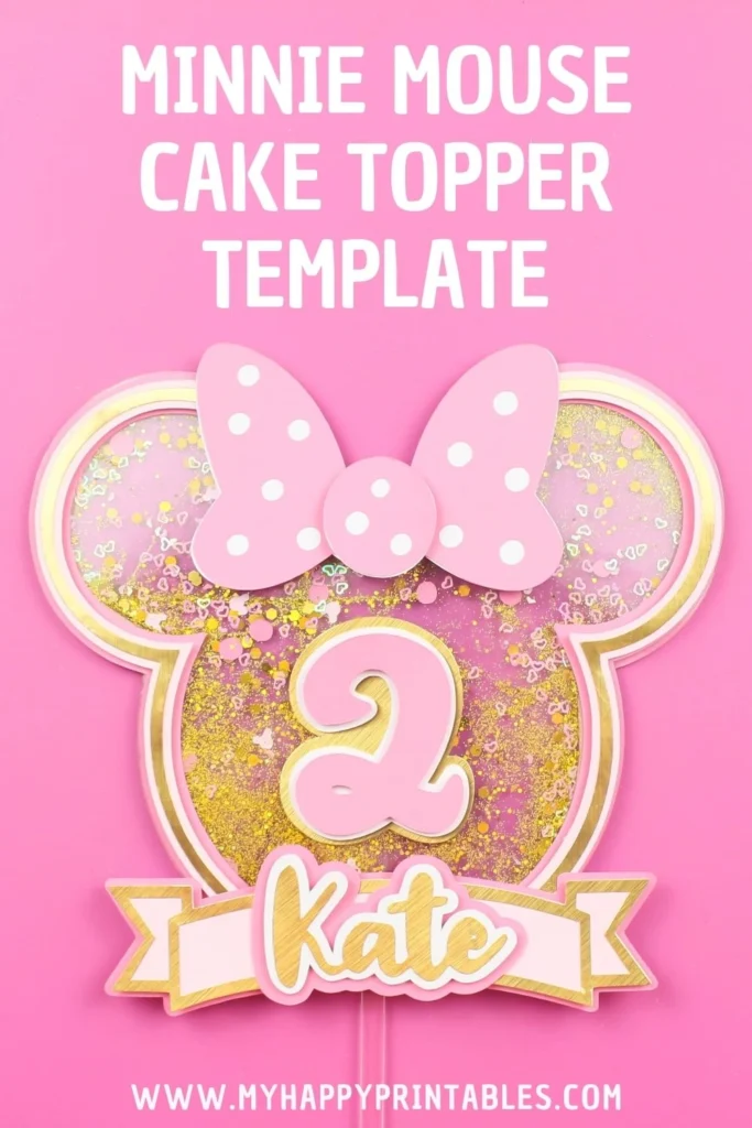 minnie mouse cake topper template for cricut