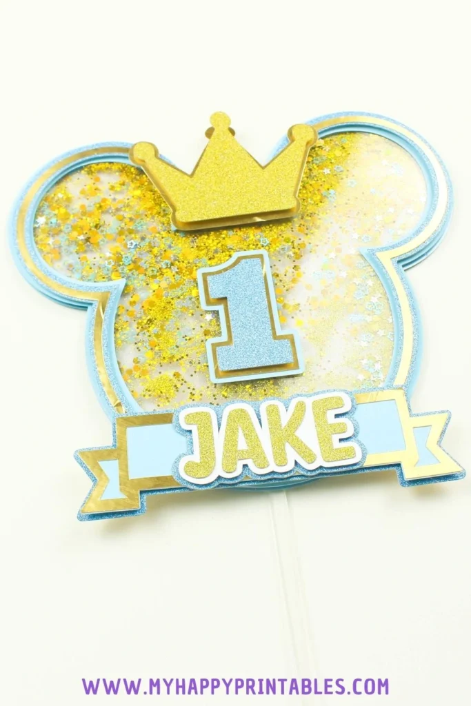 shaker mickey mouse cake topper svg