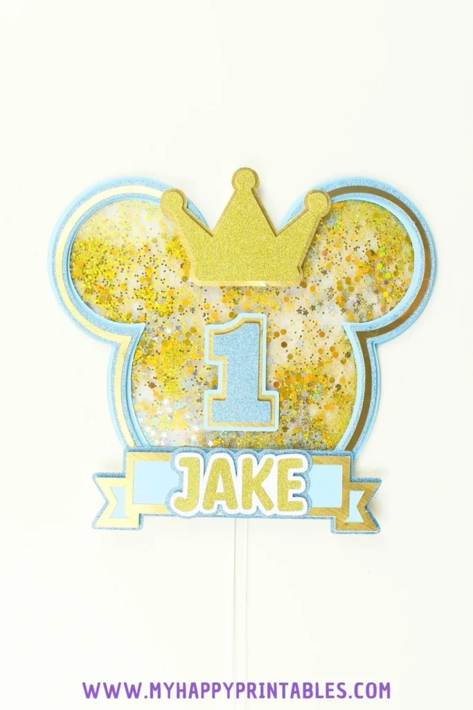 shaker mickey mouse cake topper template