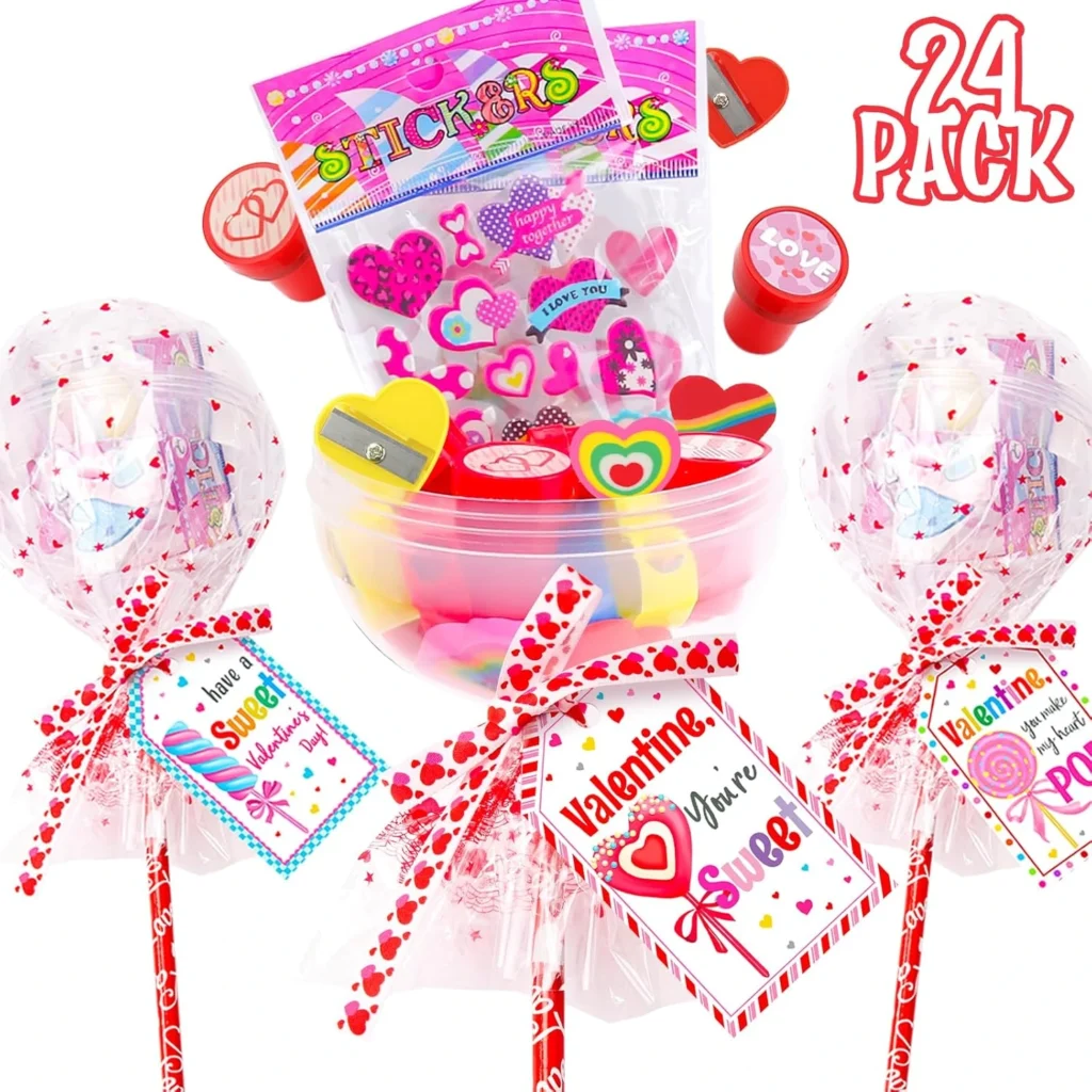 lollipop shaped stationery set