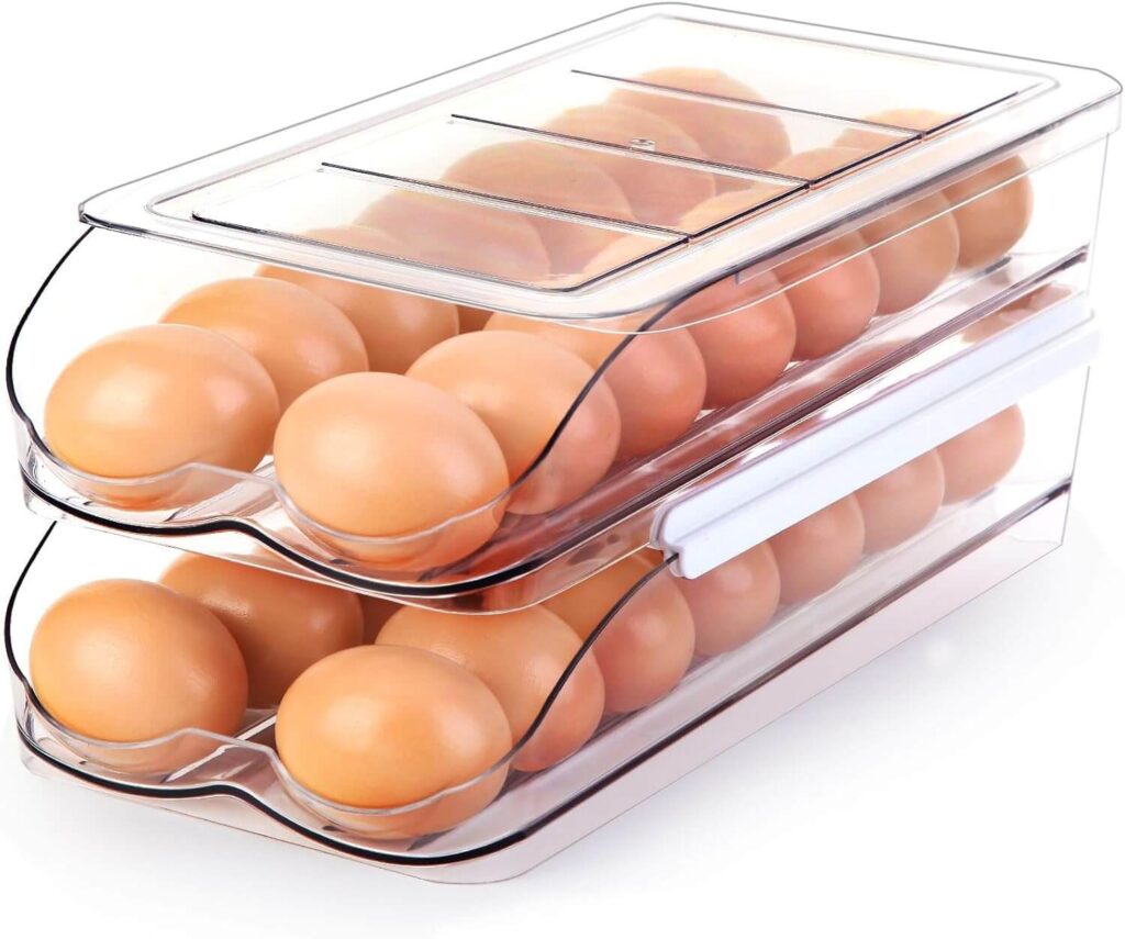Automatic Rolling Egg Container for Refrigerator