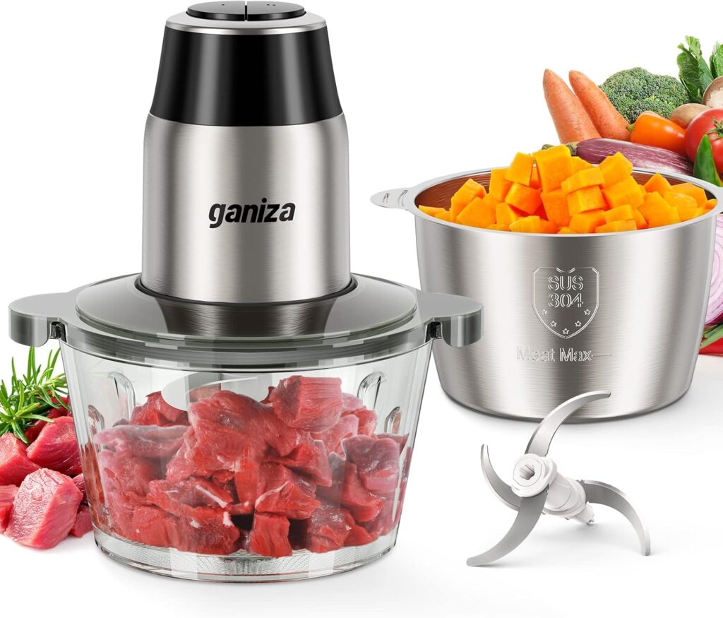 Food processor with glass bowl