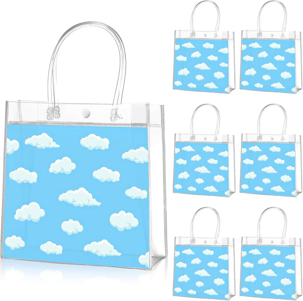 blue clear cloud bags