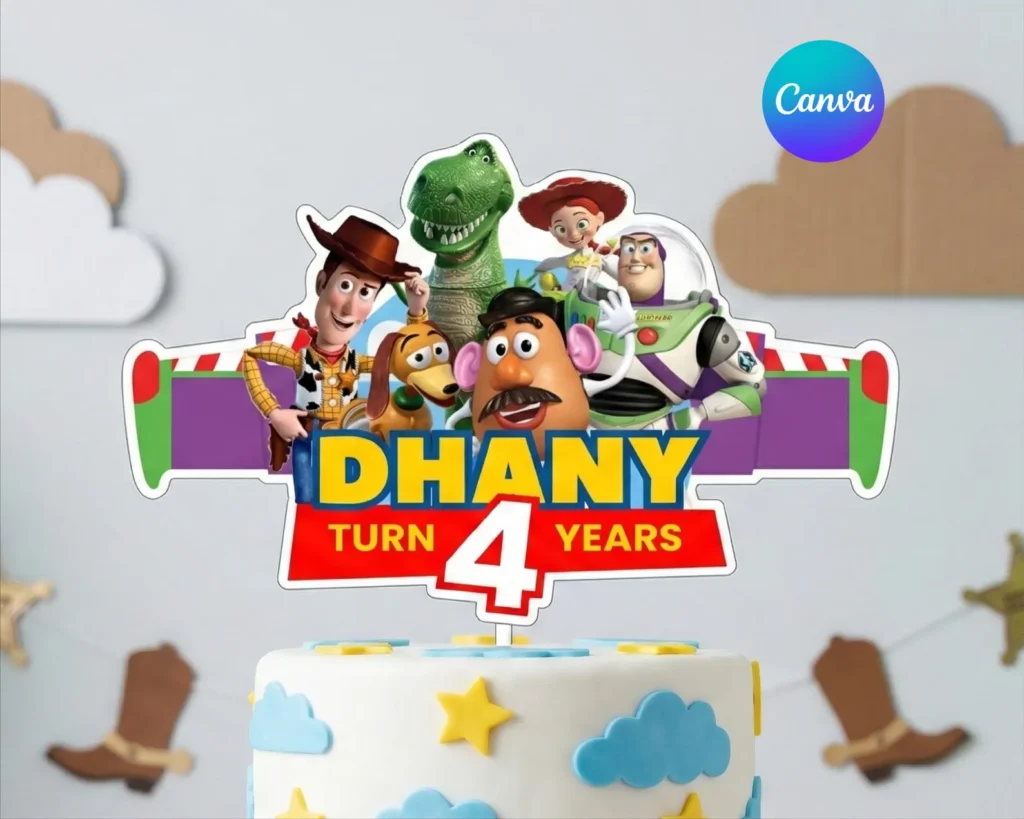 digital toy story cake topper