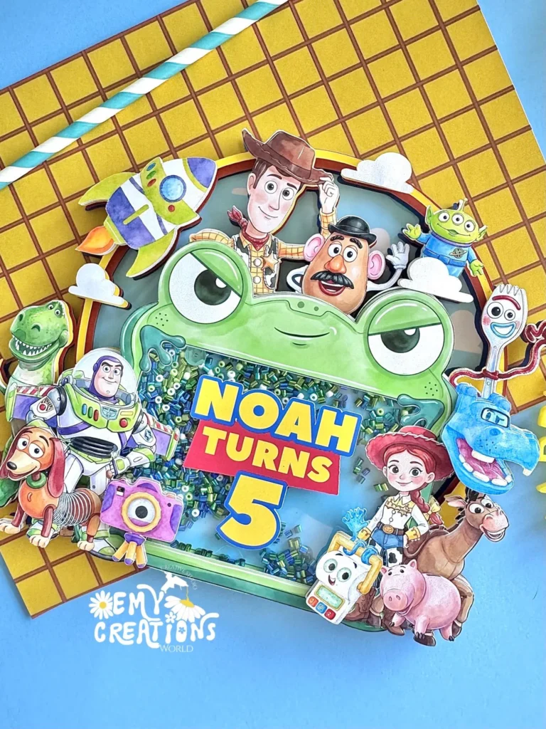 shaker toy story cake topper