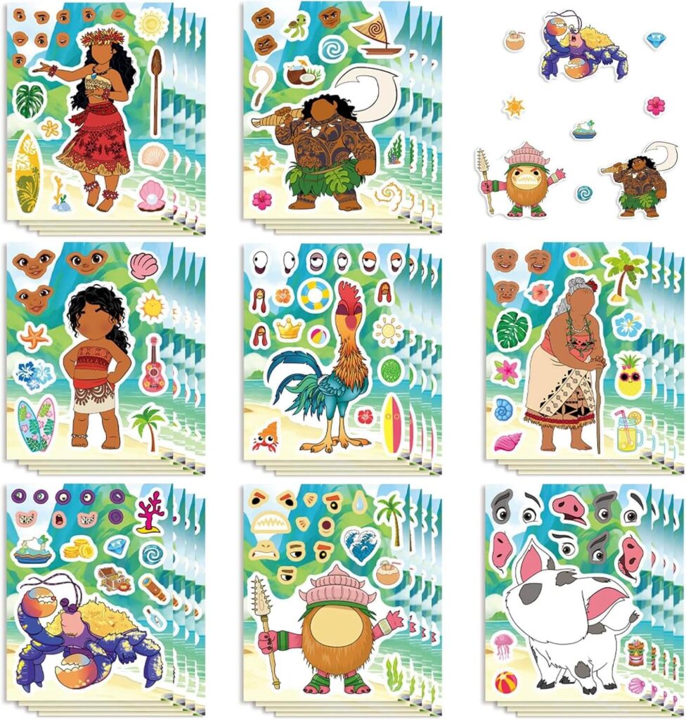 Moana Make-a-face Stickers