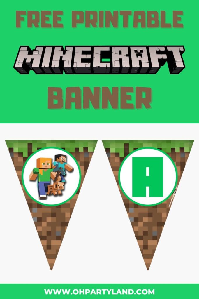 free printable minecraft banner
