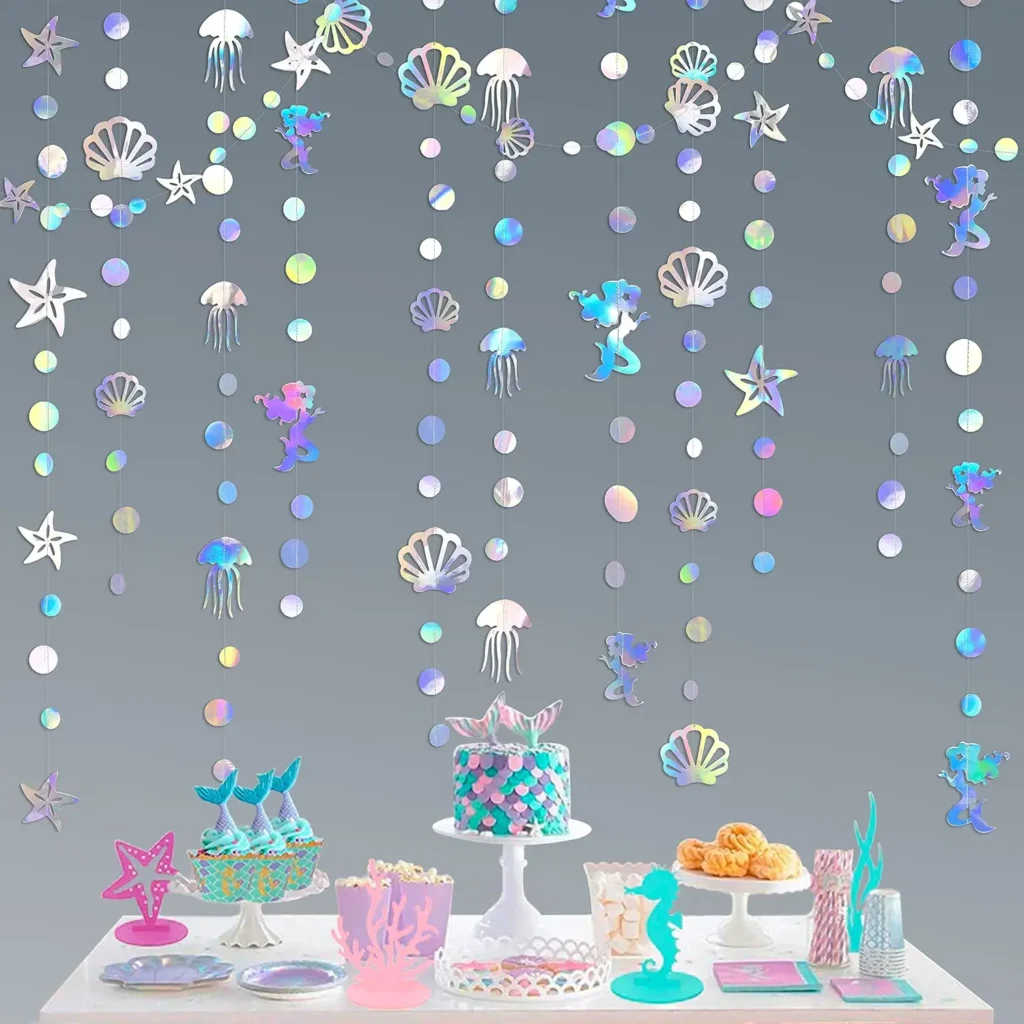 iridescent mermaid garland