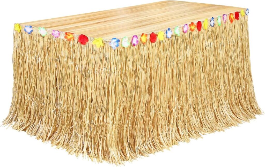 luau table skirt