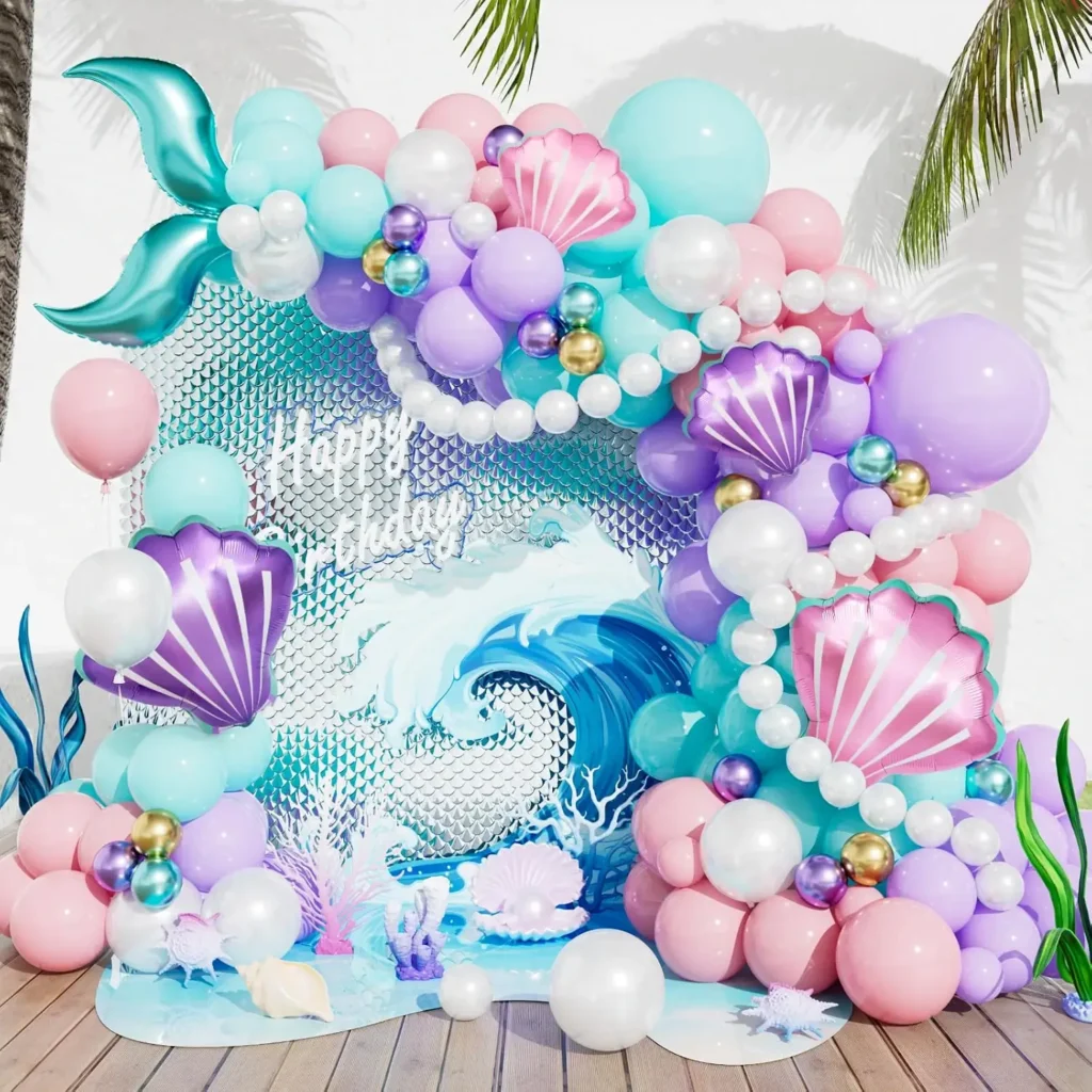 mermaid balloon garland arch