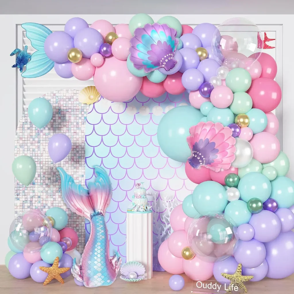 mermaid balloon garlands arch