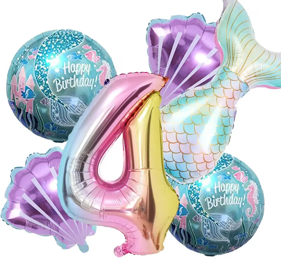 mermaid balloon numbers