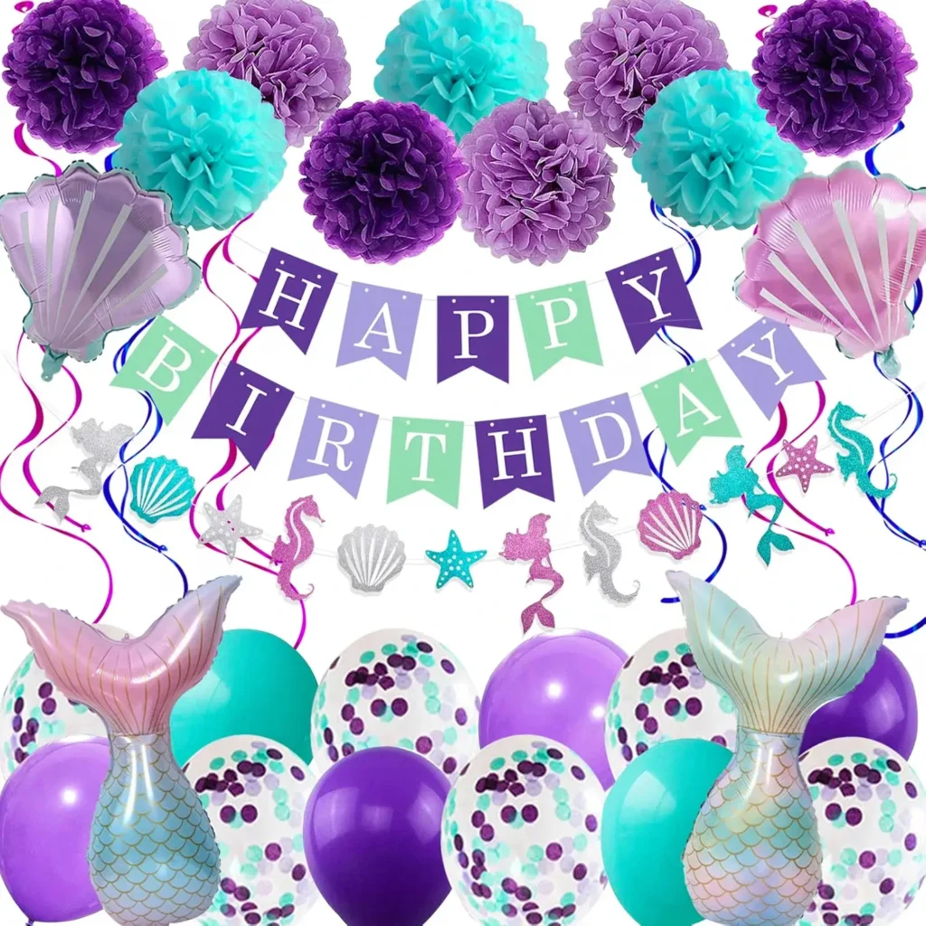 mermaid birthday party decor