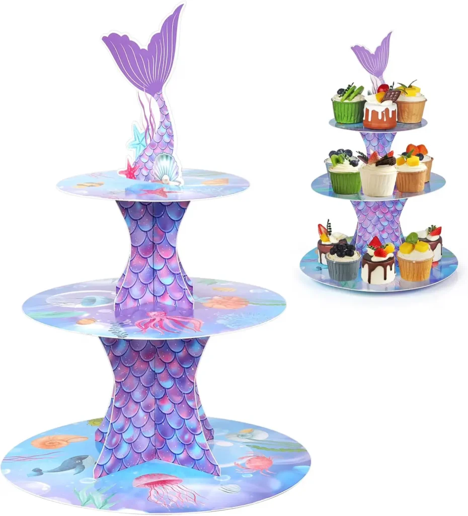 mermaid cupcake stand