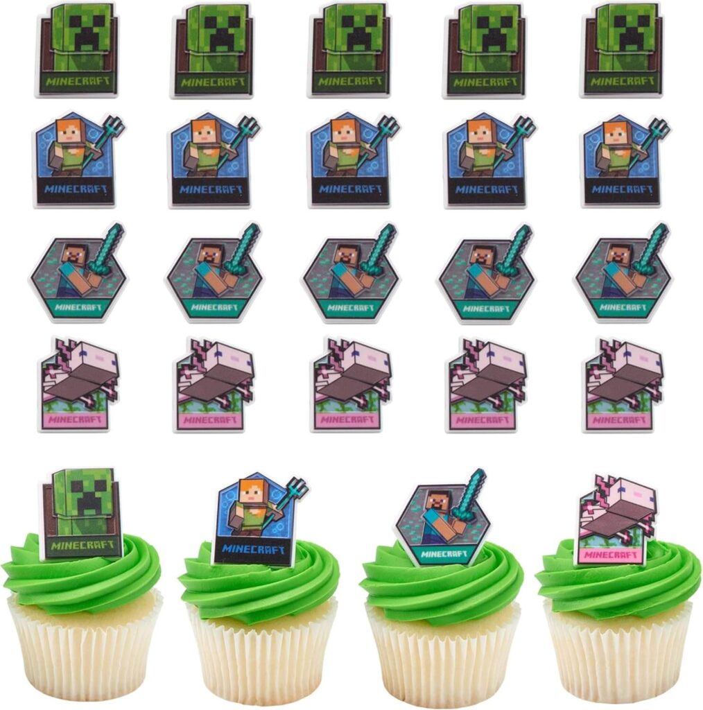 minecraft cupcake toppers