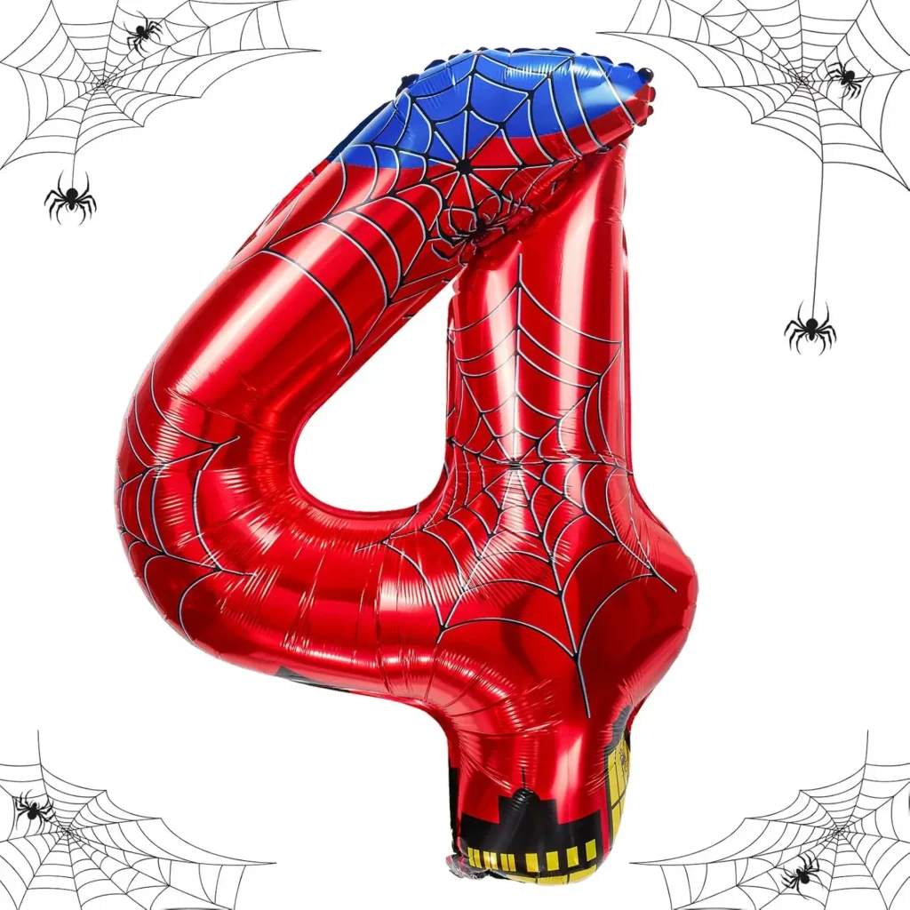 spider theme balloon number