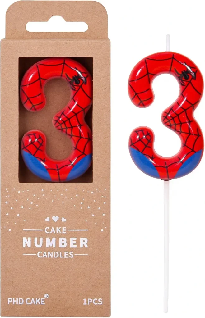 spider theme number candle