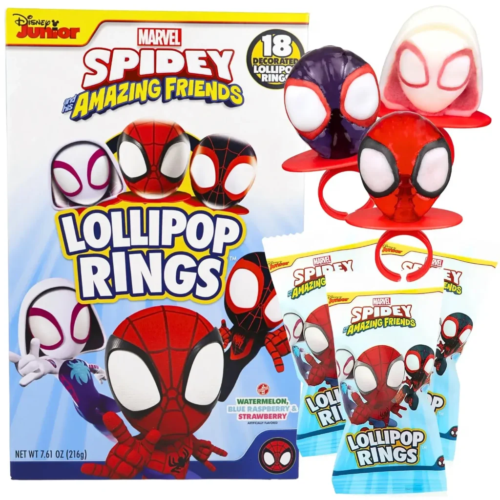spidey favor lollipop